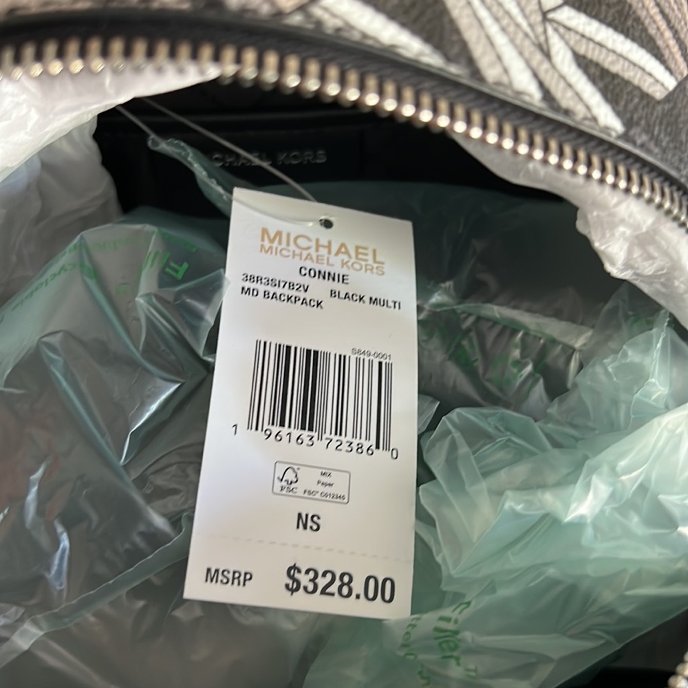Mom ♥️ 100% Authentic Brand NWT…never used Michael Kors Leather Cliché Bk Pck - Picture 7 of 9